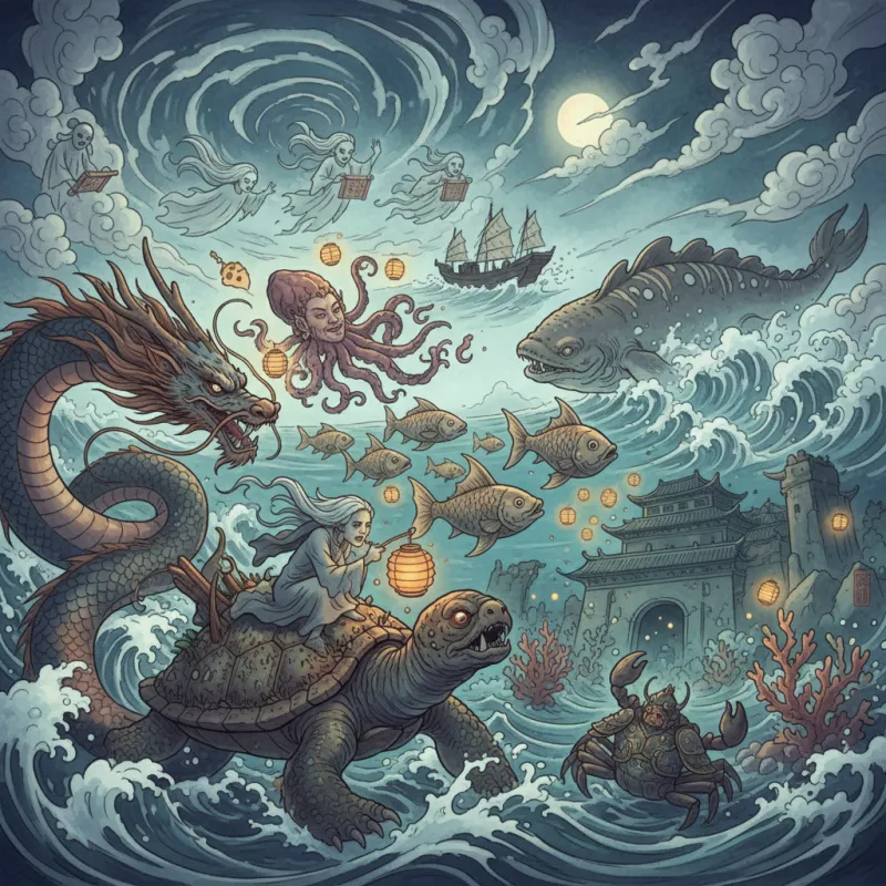 Lake Monsters and Sea Creatures in Chinese Folklore
