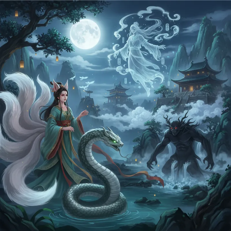The Shapeshifters of Chinese Folklore: Fox Spirits, Snake Demons, and Beyond